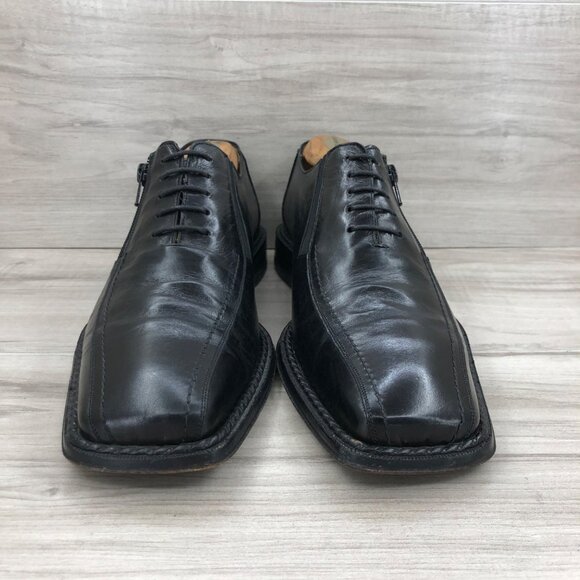 Mezlan Oxford Dress Shoes Men\'s 10.5 Escalade Black Leather Side Zip Lace Up main image 8